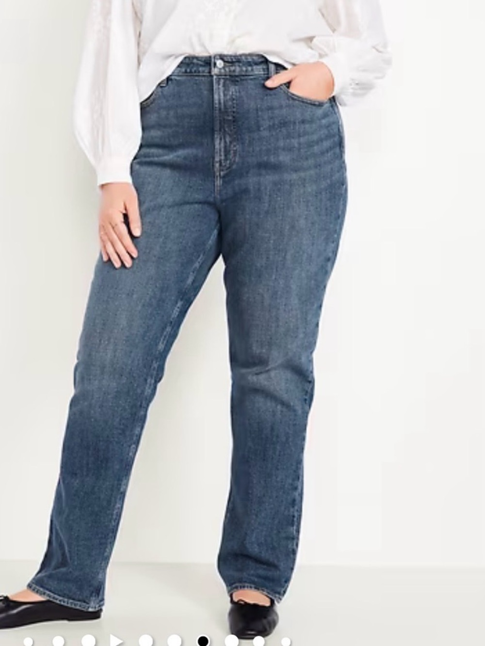 NWT old Navy women’s extra High-Rise Straight Leg Jeans medium wash size 14 $44